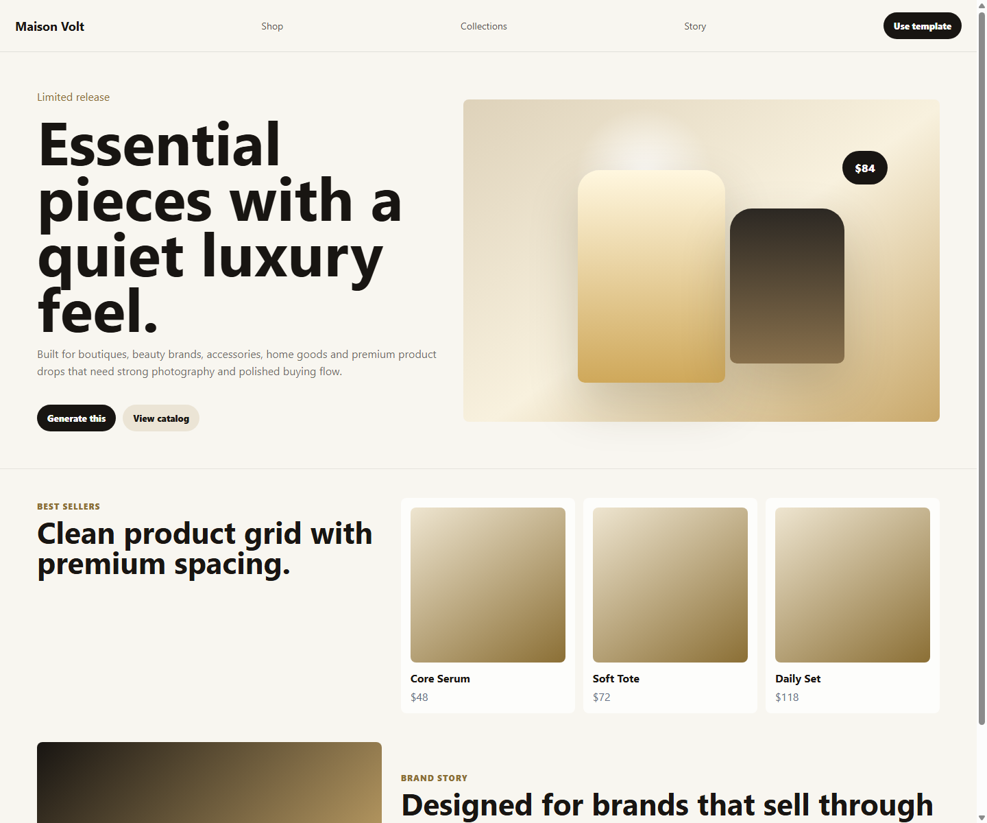 Restaurant template preview